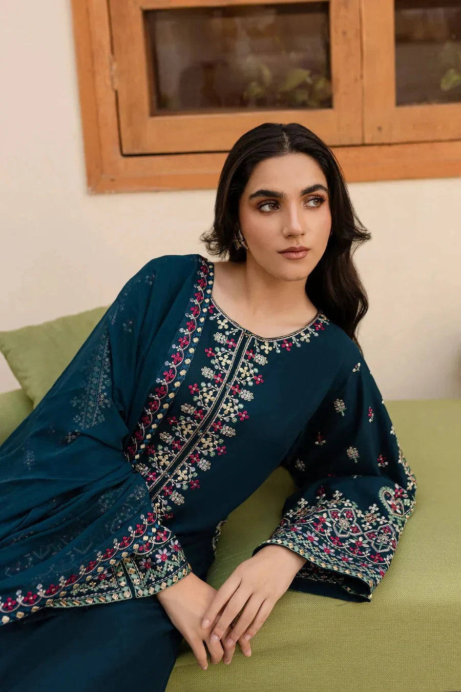 3PC DHANAK EMBROIDERED UNSTICHED ARTICLE BA-414