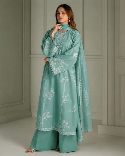 3PC DHANAK EMBROIDERED SUIT BA-416