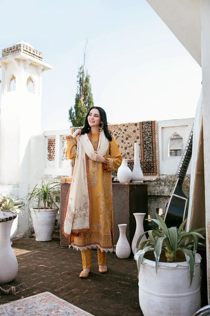 BAREEZE DHANAK 3PC CHICKENKARI EMBROIDERED UNSTICHED ARTICLE BA-375