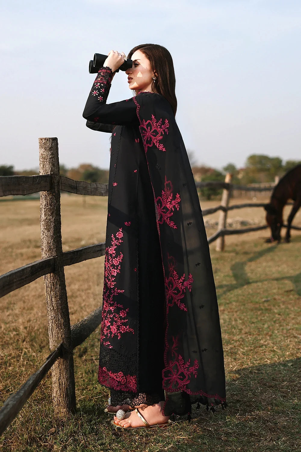 BAREEZE DHANAK 3PC CHICKENKARI EMBROIDERED UNSTICHED ARTICLE BA-310