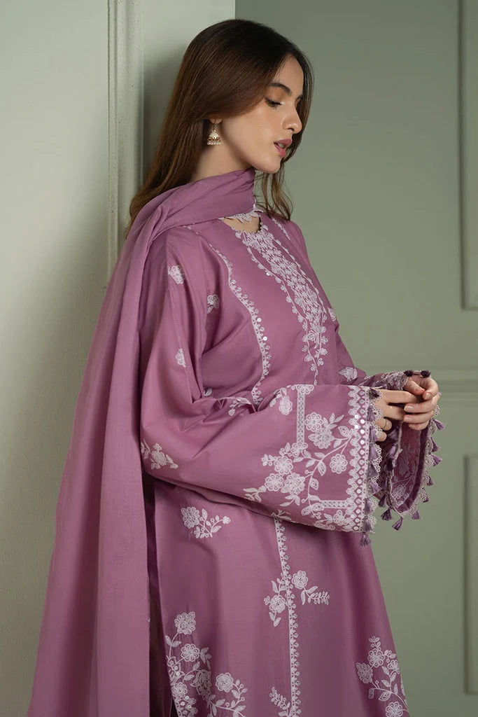 3PC DHANAK EMBROIDERED UNSTICHED SUIT BA-416-B