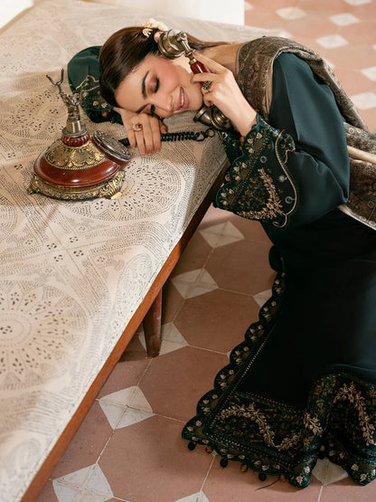 IZEL DHANAK 3PC EMBROIDERED UNSTICHED ARTICLE BA-383