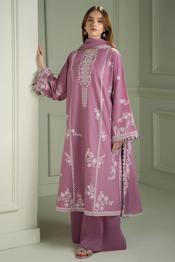 3PC DHANAK EMBROIDERED UNSTICHED SUIT BA-416-B