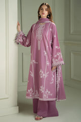 3PC DHANAK EMBROIDERED UNSTICHED SUIT BA-416-B