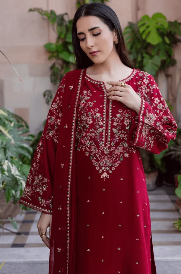 DHANAK 3PC EMBROIDERED UNSTICHED ARTICLE BA-345
