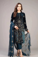 3PC DHANAK EMBROIDERED SUIT BA-424