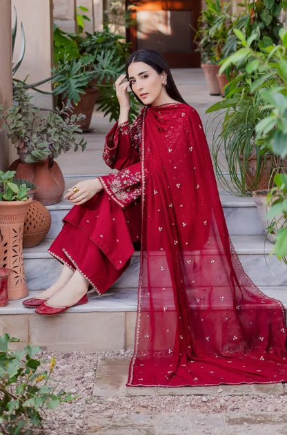 DHANAK 3PC EMBROIDERED UNSTICHED ARTICLE BA-345