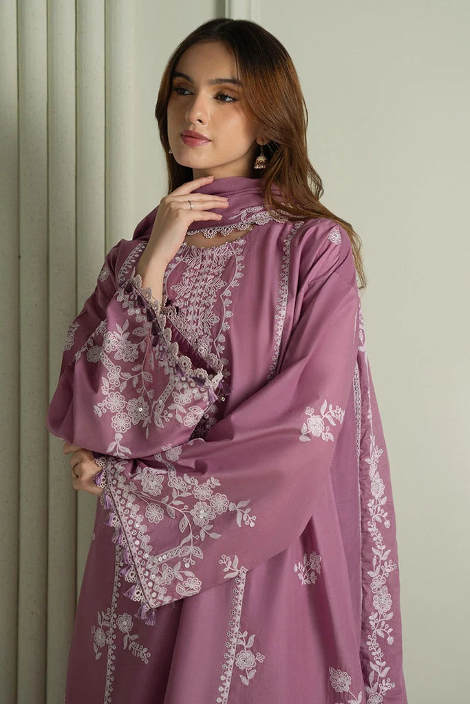 3PC DHANAK EMBROIDERED UNSTICHED SUIT BA-416-B