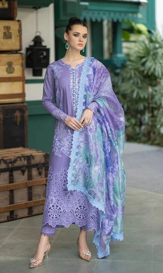 DHANAK 3PC CHICKENKARI EMBROIDERED UNSTICHED ARTICLE BA-389