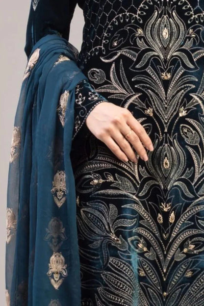 3PC DHANAK EMBROIDERED SUIT BA-424