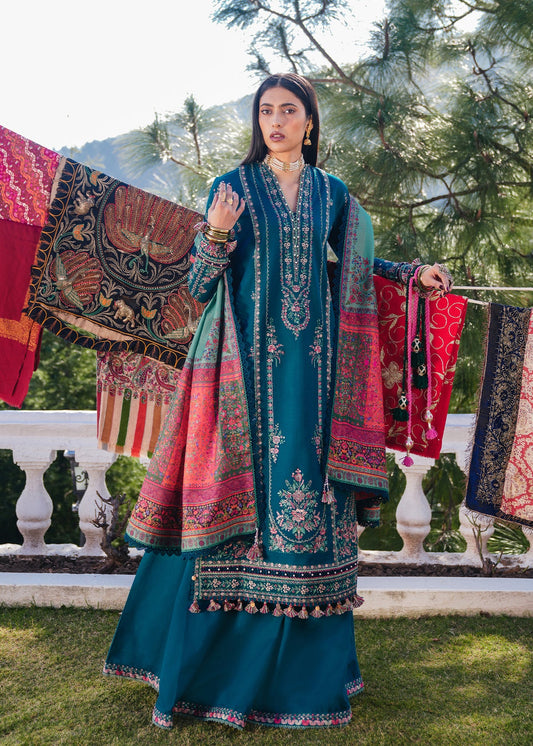 DHANAK 3PC EMBROIDERED HUSSAIN REHAR UNSTICHED ARTICLE BA-3071