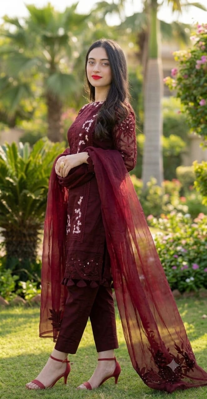 DHANAK 3PC EMBROIDERED UNSTICHED ARTICLE BA-361-A