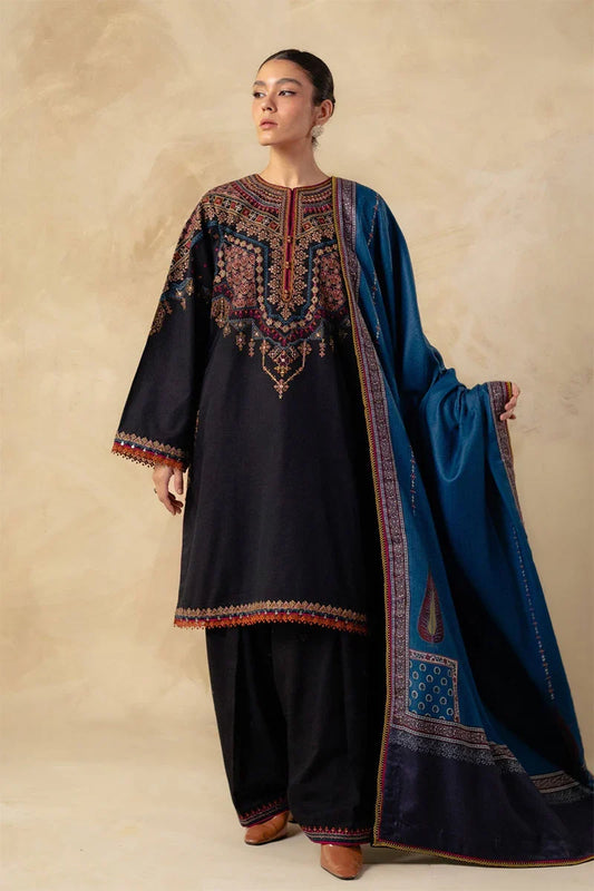 ZARA SHAHJAHAN DHANAK 3PC EMBROIDERED UNSTICHED ARTICLE BA-349