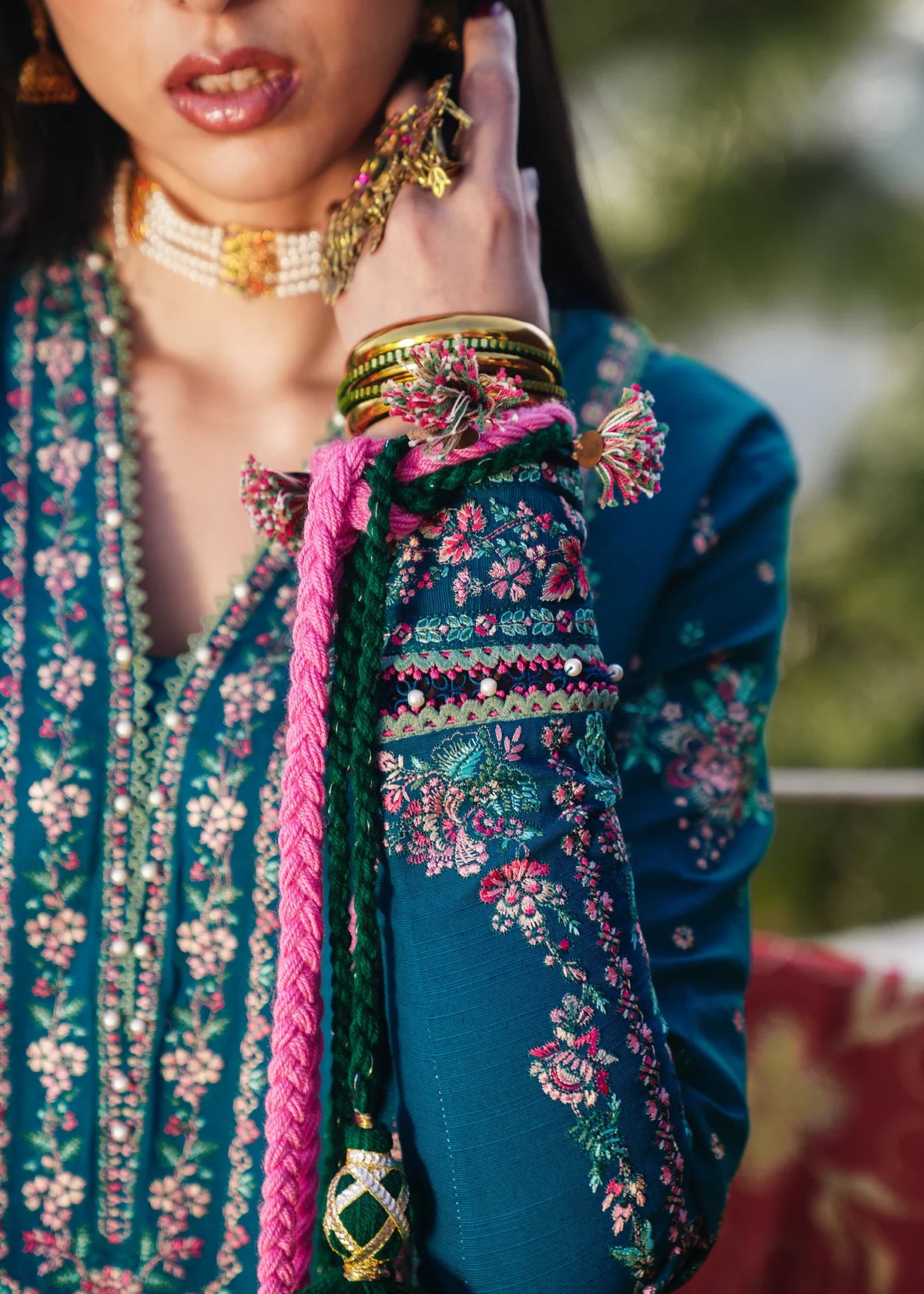 DHANAK 3PC EMBROIDERED HUSSAIN REHAR UNSTICHED ARTICLE BA-3071