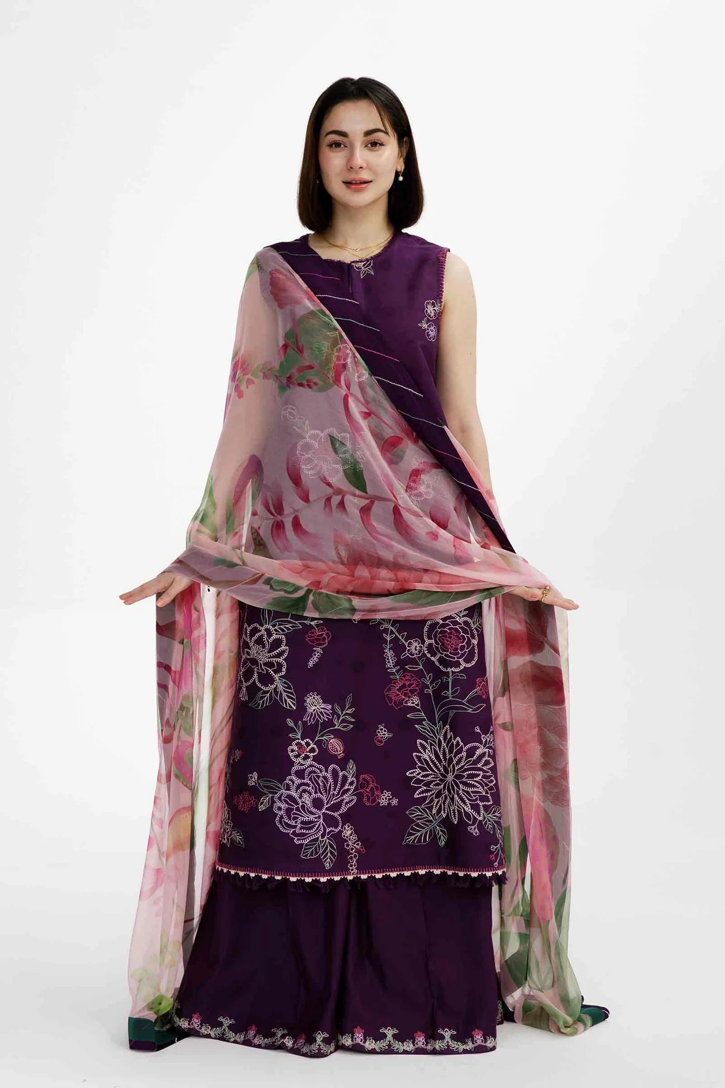 DHANAK 3PC EMBROIDERED UNSTICHED ARTICLE BA-301