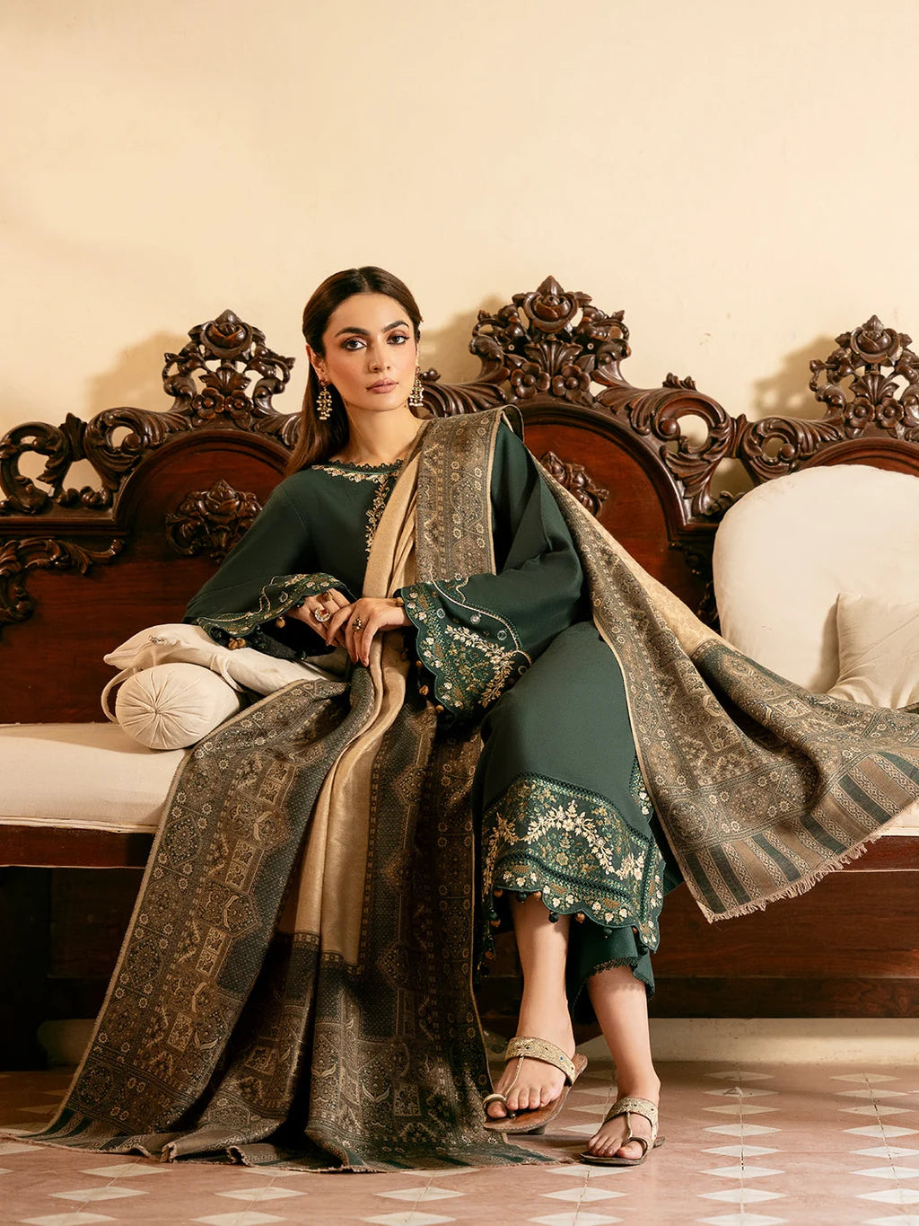 IZEL DHANAK 3PC EMBROIDERED UNSTICHED ARTICLE BA-383
