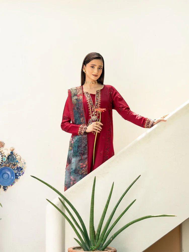 DHANAK 3PC EMBROIDERED UNSTICHED ARTICLE BA-312