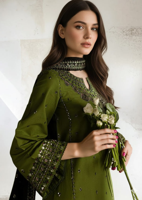 DHANAK 3PC EMBROIDERED UNSTICHED ARTICLE BA-109
