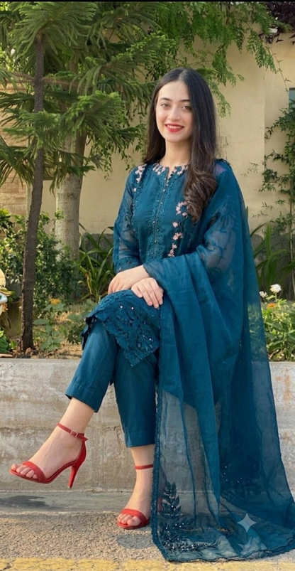 DHANAK 3PC EMBROIDERED UNSTITCHED ARTICLE BA-361-B