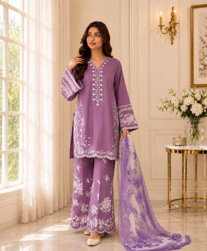 COCO DHANAK 3PC EMBROIDERED UNSTITCHED ARTICLE BA-366