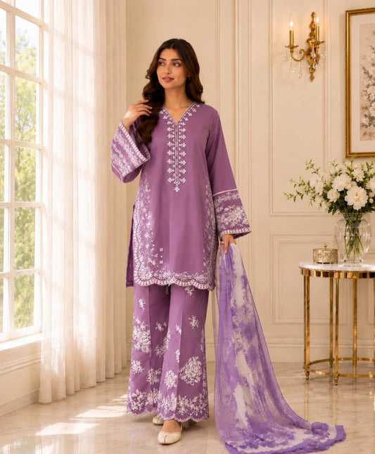 COCO DHANAK 3PC EMBROIDERED UNSTITCHED ARTICLE BA-366