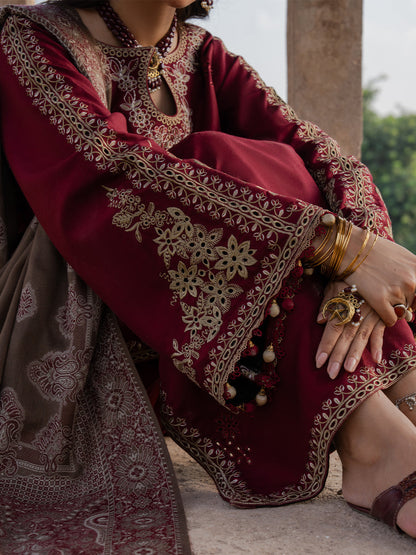 DHANAK 3PC EMBROIDERED UNSTITCHED ARTICLE BA-410