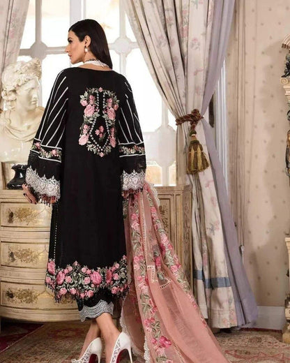 DHANAK 3PC EMBROIDERED UNSTITCHED ARTICLE BA-455