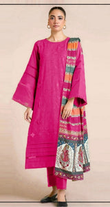 DHANAK 3PC EMBROIDERED UNSTITCHED ARTICLE BA-384-B