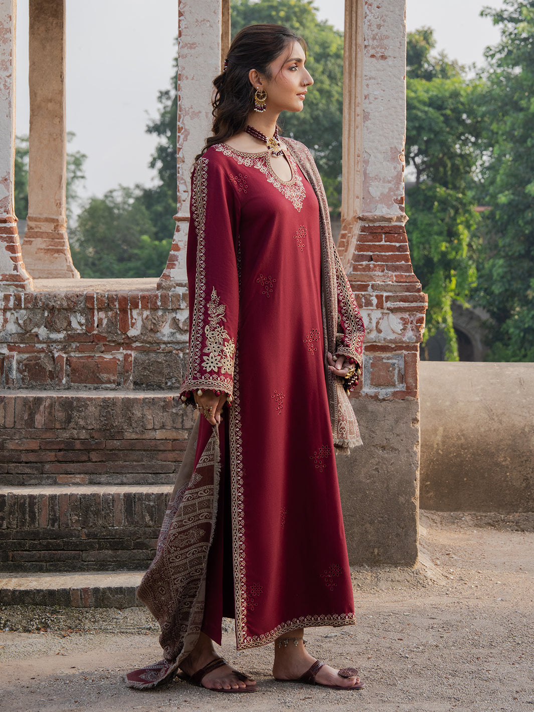 DHANAK 3PC EMBROIDERED UNSTITCHED ARTICLE BA-410